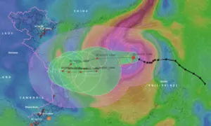 Bão Trà Mi có thể gây mưa rất lớn cho miền Trung