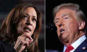 Phát biểu khép lại chiến dịch tranh cử của Trump - Harris