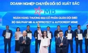 MBBank nhận giải 'Doanh nghiệp chuyển đổi số xuất sắc' MBBank nhận giải 'Doanh nghiệp chuyển đổi số xuất sắc'